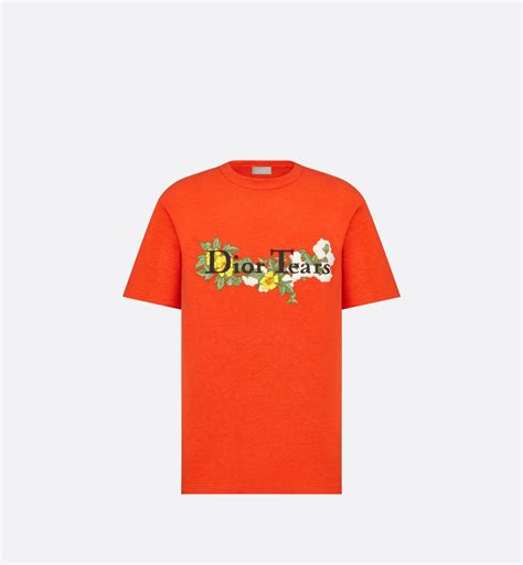 tee shirt dior orange|Dior tee shirt men.